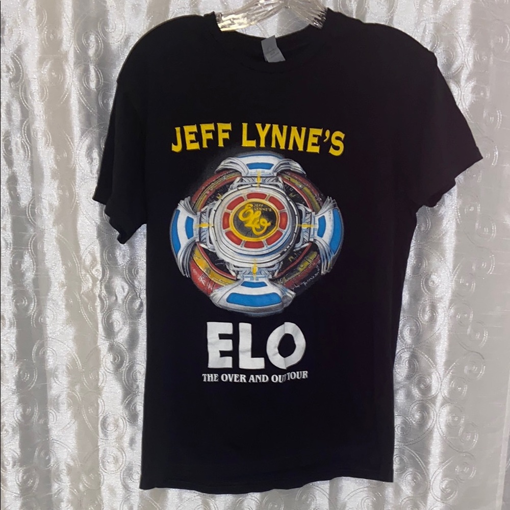 Jeff Lynne's ELO The Over Ad Out Tour Black T-Shirt Adult Size Medium 🔥 C1